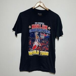 Champion 2019 Harlem Globetrotters World Tour Basketball Shirt Mens small -black